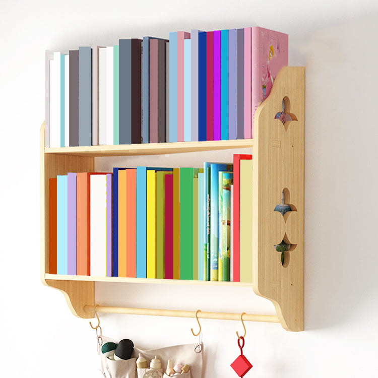 Modern Style Wood Bookshelf Wall Mounted Bookcase for Study Room
