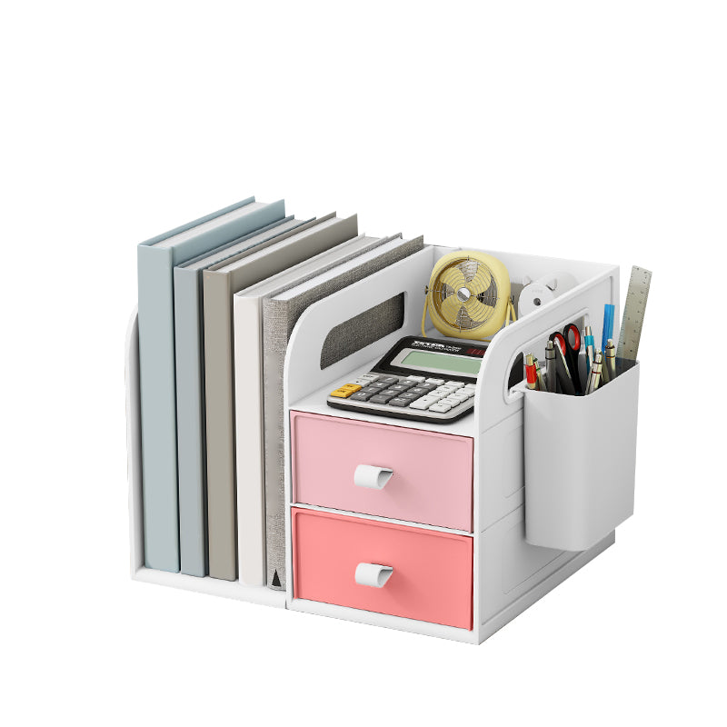 Contemporary Style Bookcase Plastic Bookshelf for Office and Dormitory