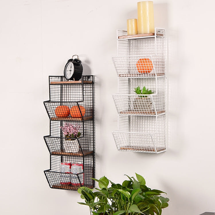 3/4-Shelf Industrial Wall Unit Bookshelf Iron Frame Pine Wood Bookshelf