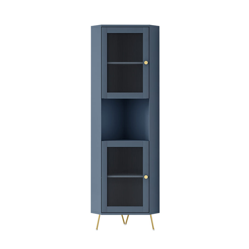 Glass 2 Doors Buffet Server Glam Style Kitchen Server for Living Room