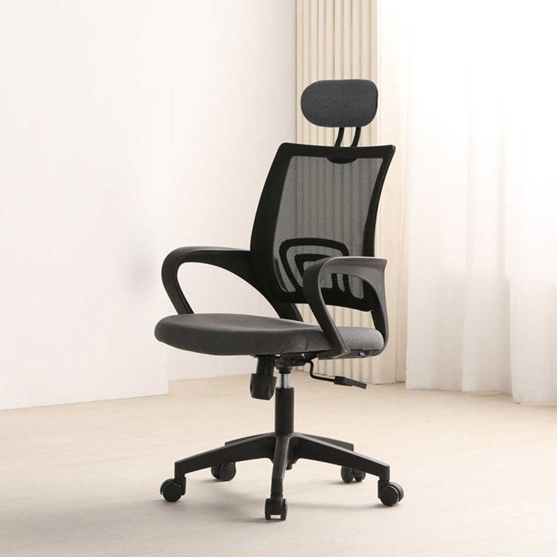 Modern Style Ergonomic Task Chair Tilt Mechanism Office Chair with Fixed Arms