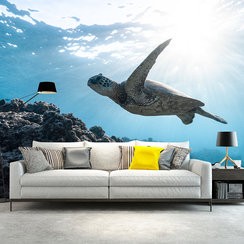 Environment Friendly Wallpaper Undersea Sitting Room Wall Mural