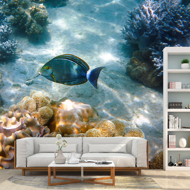 Underwater Photography Stain Resistant Wall Mural Living Room Wallpaper