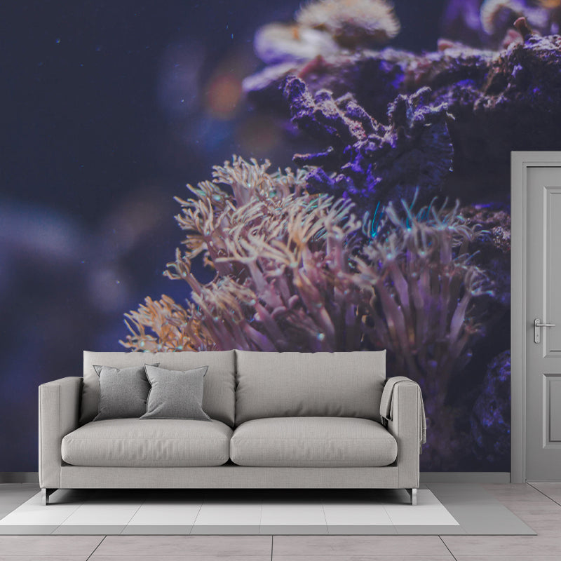 Decorative Stain Resistant Mural Wallpaper Underwater Living Room Wall Mural