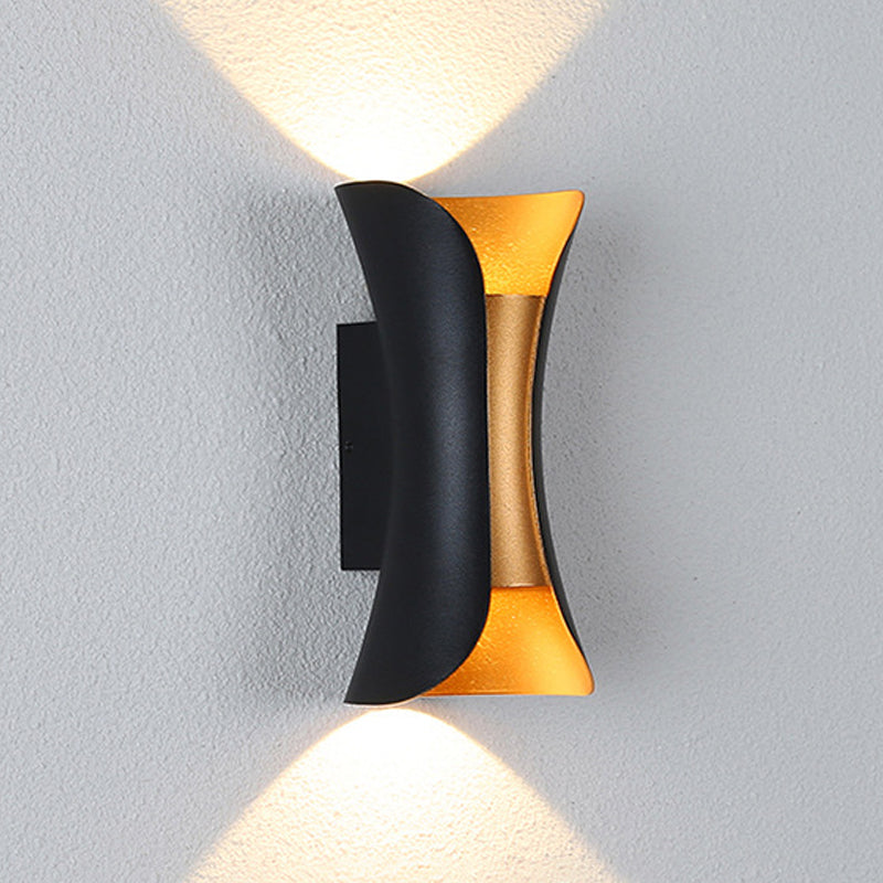 Contemporary Aluminum Wall Light Geometric Shape 2 Lights Wall Sconce for Bedroom