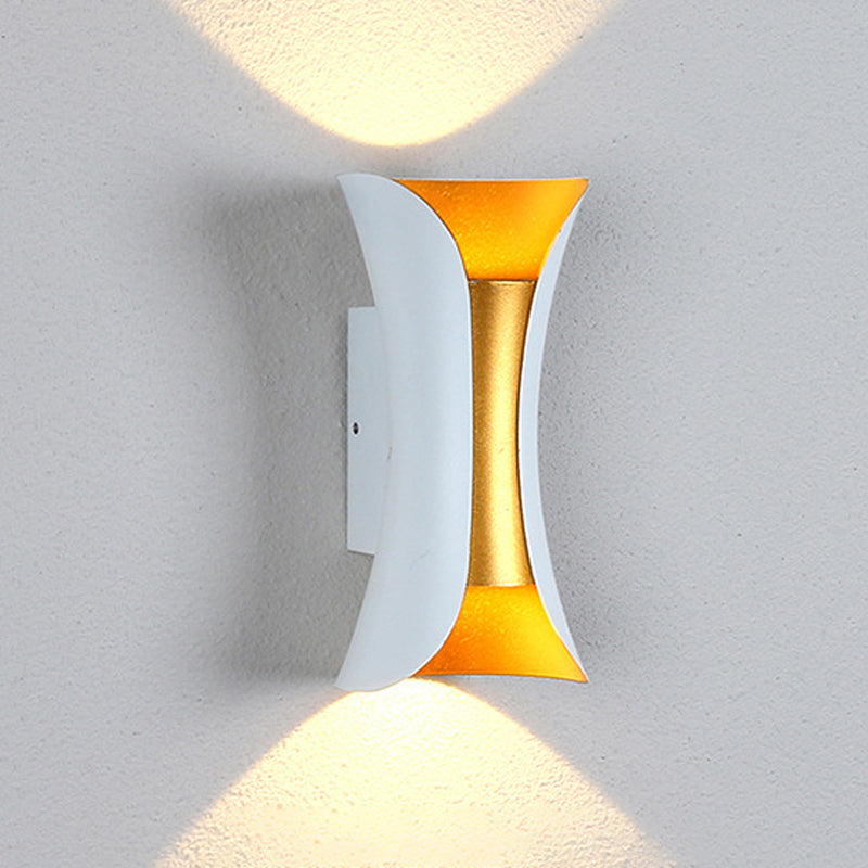 Contemporary Aluminum Wall Light Geometric Shape 2 Lights Wall Sconce for Bedroom