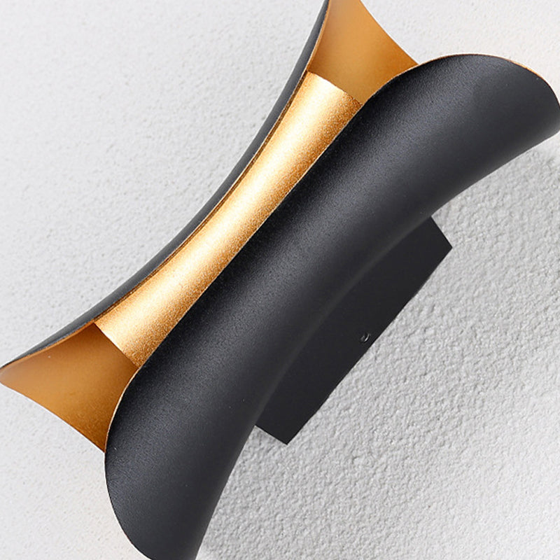 Contemporary Aluminum Wall Light Geometric Shape 2 Lights Wall Sconce for Bedroom