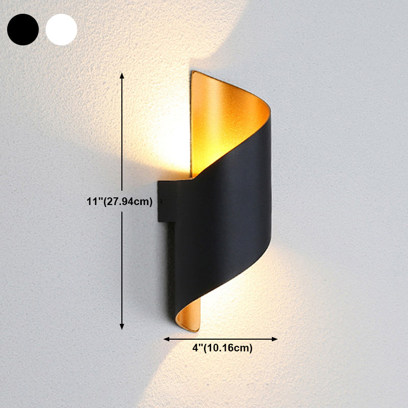 Contemporary Aluminum Wall Light Geometric Shape 2 Lights Wall Sconce for Bedroom