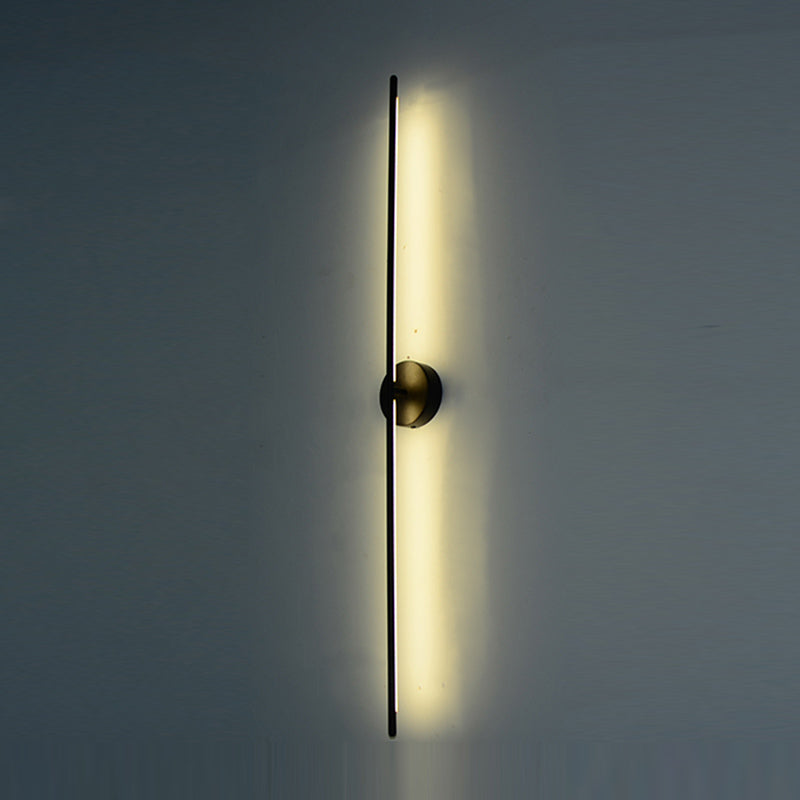 Linear Shape Metal Wall Light Fixture Modern Style 1 Light Wall Mounted Light Fixture