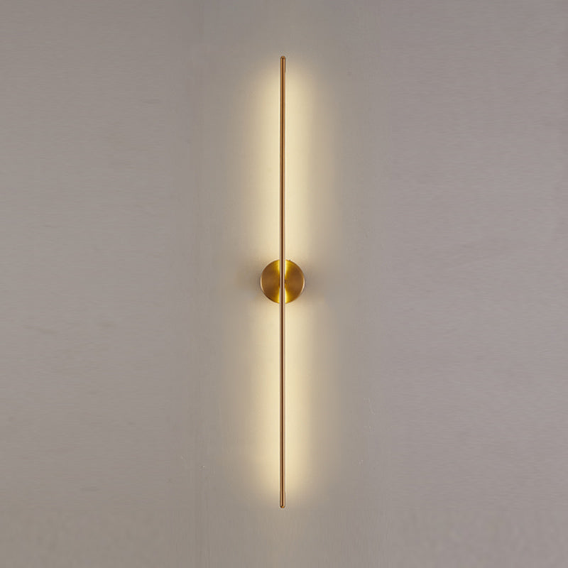 Linear Shape Metal Wall Light Fixture Modern Style 1 Light Wall Mounted Light Fixture