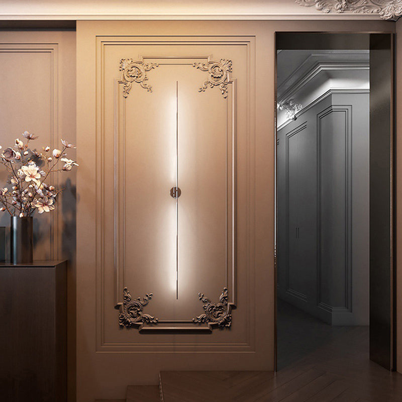 Linear Shape Metal Wall Light Fixture Modern Style 1 Light Wall Mounted Light Fixture