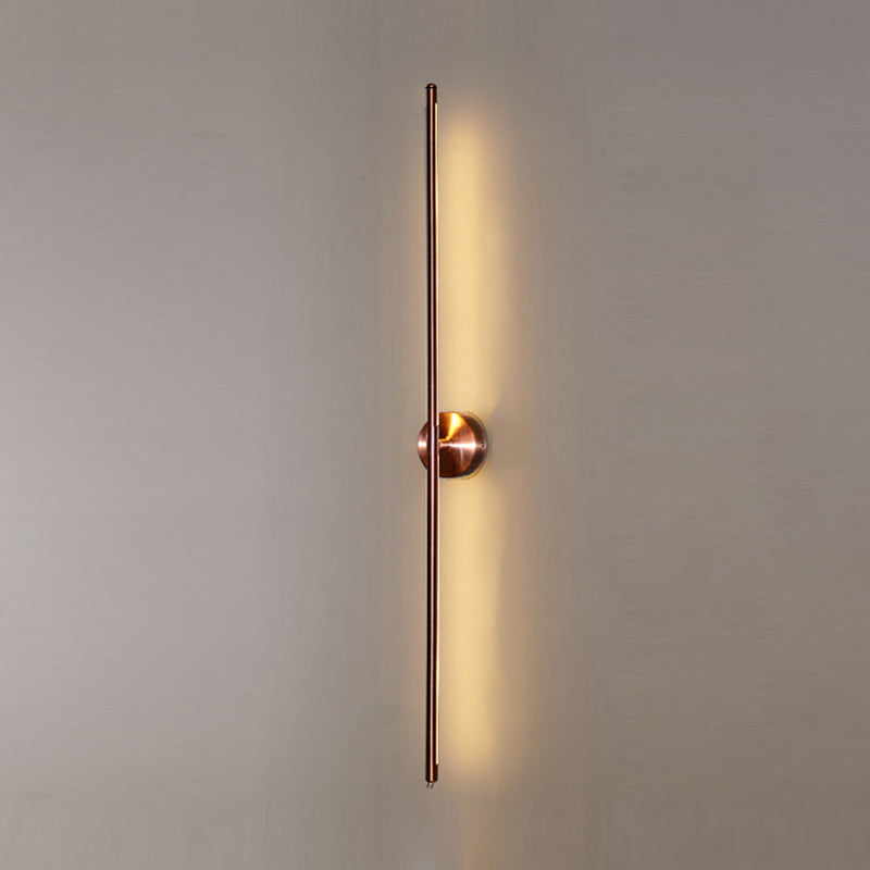 Linear Shape Metal Wall Light Fixture Modern Style 1 Light Wall Mounted Light Fixture