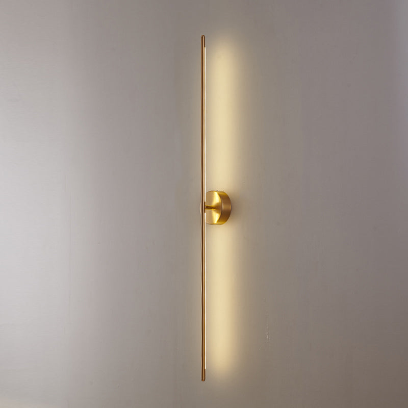 Linear Shape Metal Wall Light Fixture Modern Style 1 Light Wall Mounted Light Fixture