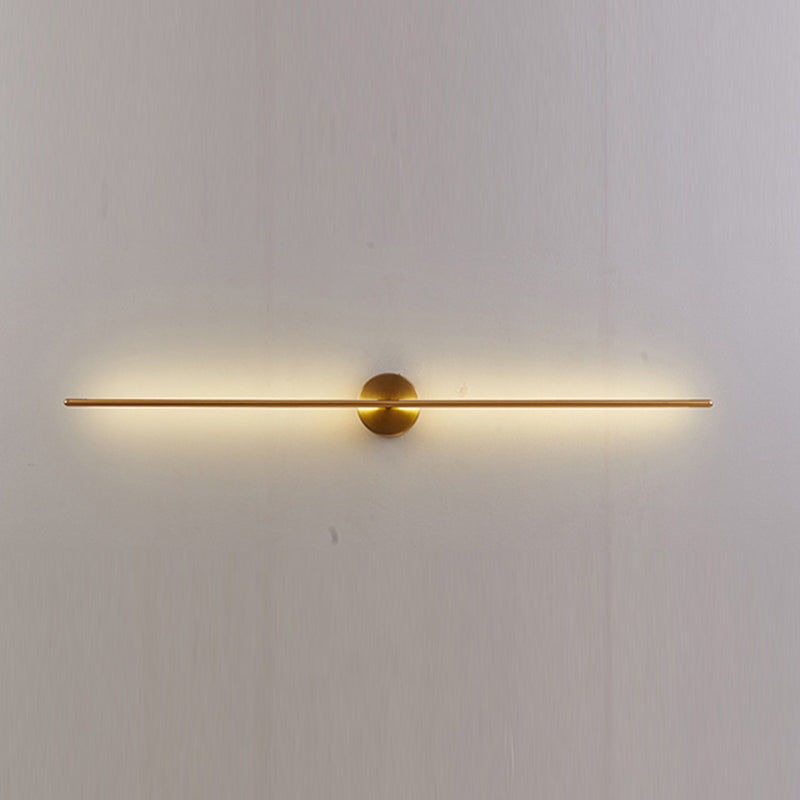 Linear Shape Metal Wall Light Fixture Modern Style 1 Light Wall Mounted Light Fixture