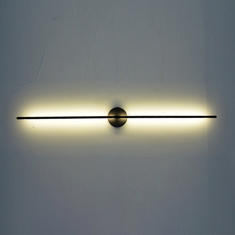 Linear Shape Metal Wall Light Fixture Modern Style 1 Light Wall Mounted Light Fixture