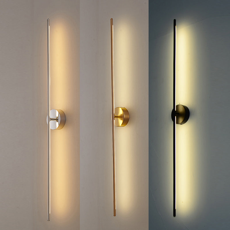 Linear Shape Metal Wall Light Fixture Modern Style 1 Light Wall Mounted Light Fixture