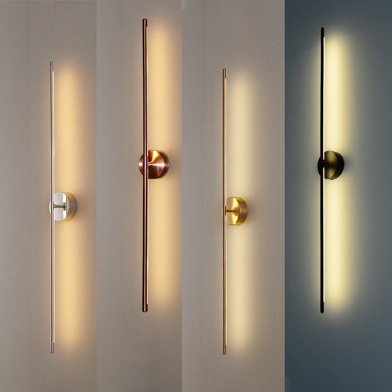 Linear Shape Metal Wall Light Fixture Modern Style 1 Light Wall Mounted Light Fixture