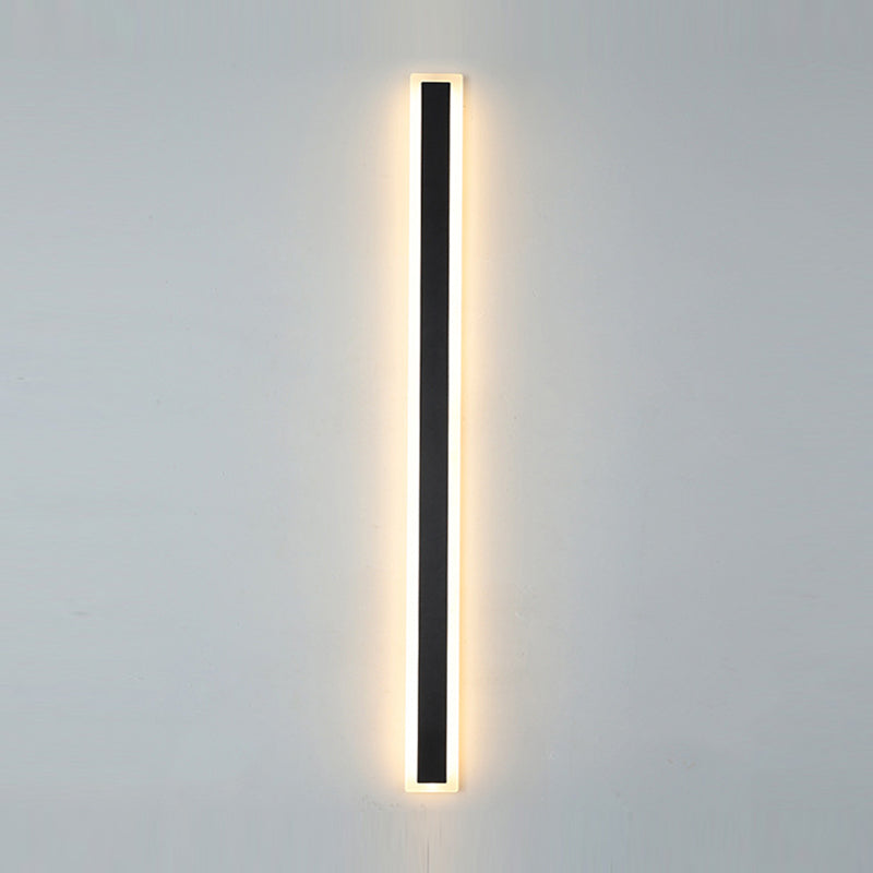 Modern Style Linear Shape Wall Sconce Metal 1 Light Sconce Lighting for Outdoor
