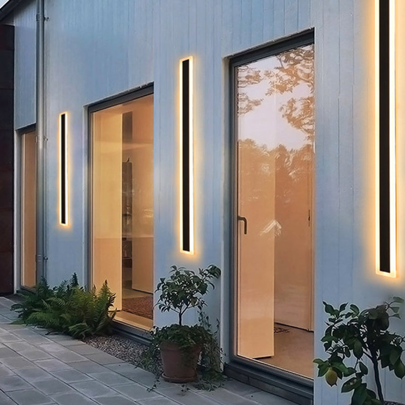 Modern Style Linear Shape Wall Sconce Metal 1 Light Sconce Lighting for Outdoor