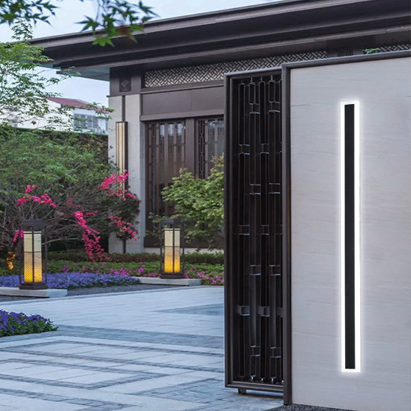 Modern Style Linear Shape Wall Sconce Metal 1 Light Sconce Lighting for Outdoor