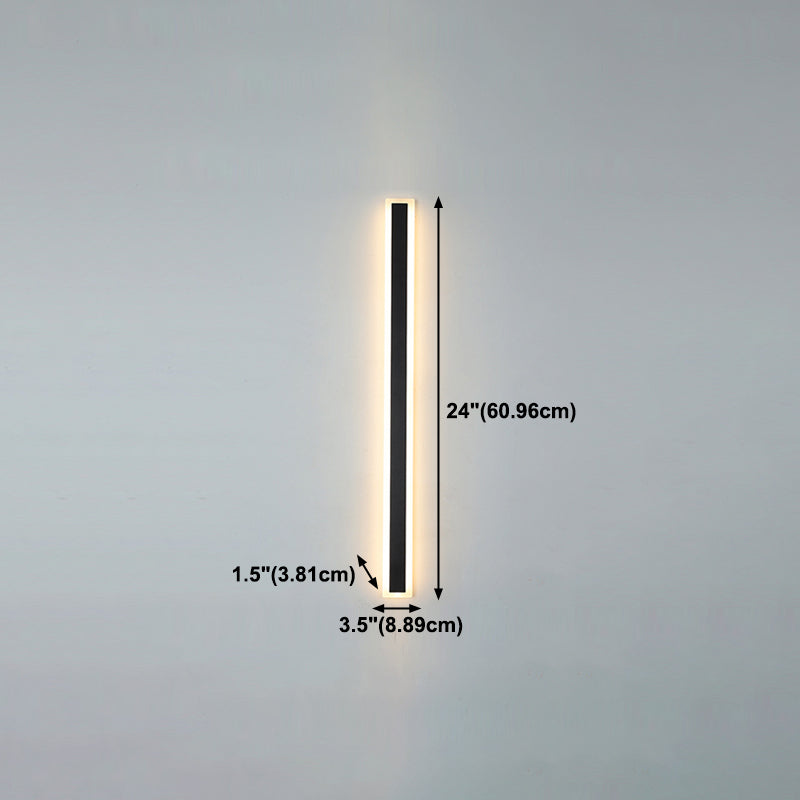 Modern Style Linear Shape Wall Sconce Metal 1 Light Sconce Lighting for Outdoor