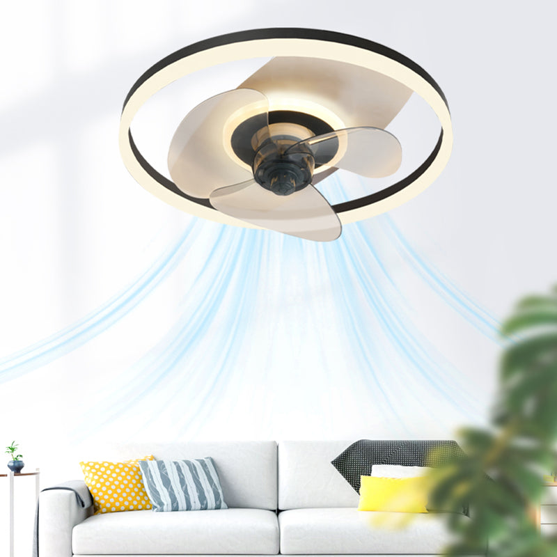 Modern Style Ceiling Fan Lighting Metal 2-Light Ceiling Fan Light for Bedroom