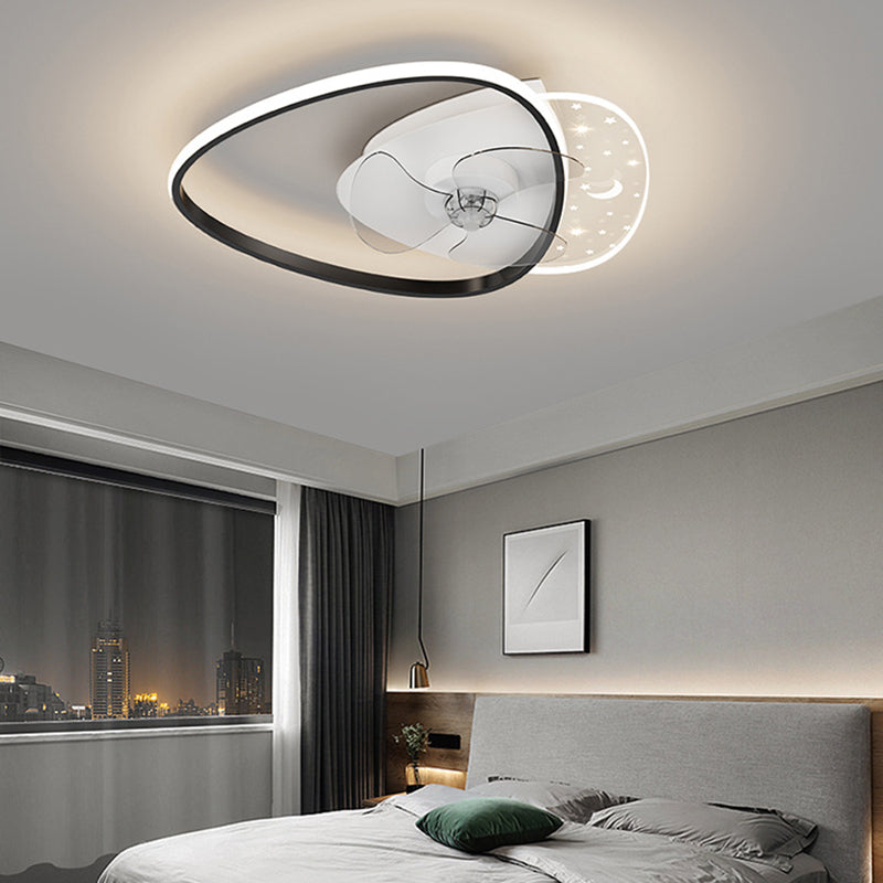 Modern Style Ceiling Fan Lighting Metal 2 Light Ceiling Fan Light for Restaurant