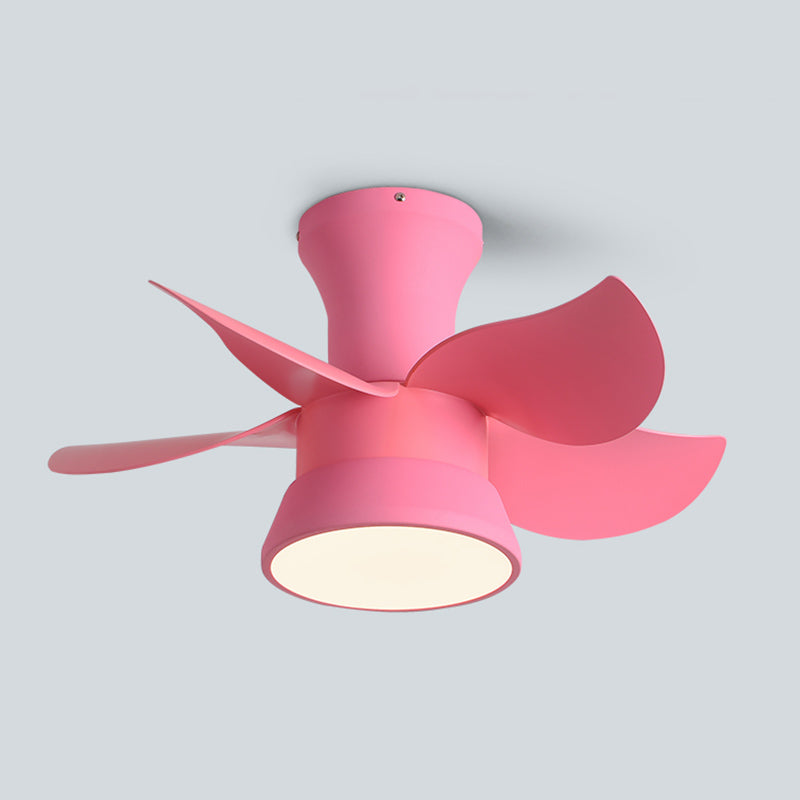 Ceiling Fan Light Metal LED Nordic Ceiling Flush Mount for Kids Bedroom