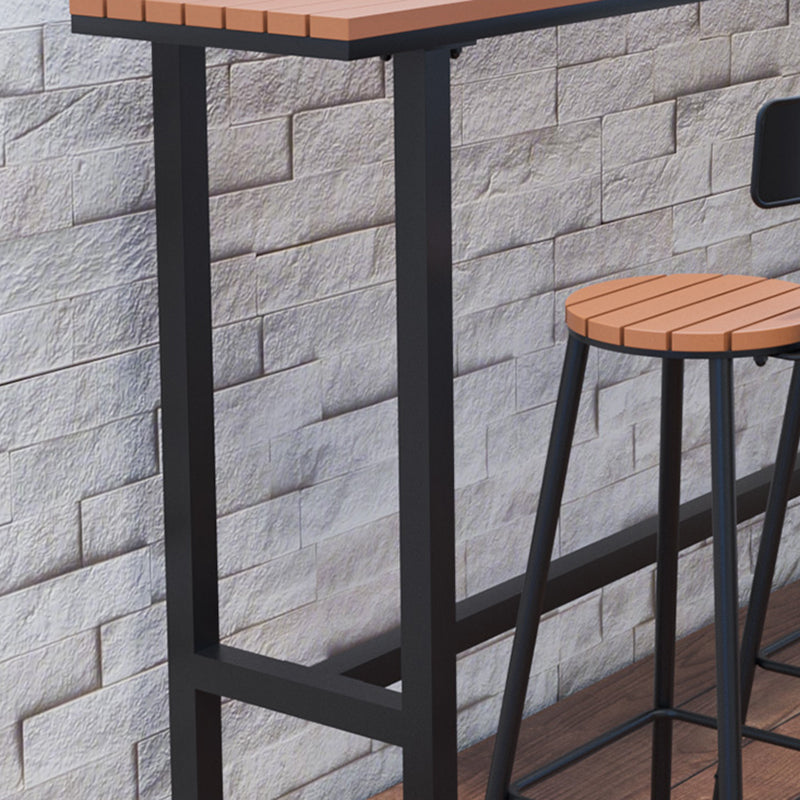 Outdoor 42-inch Height Bar Table Industrial Style Wood Bar Table