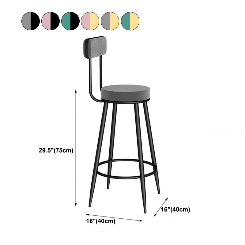 Scandinavian Round Counter & Bar Stool Upholstered Bar Stools for Living Room