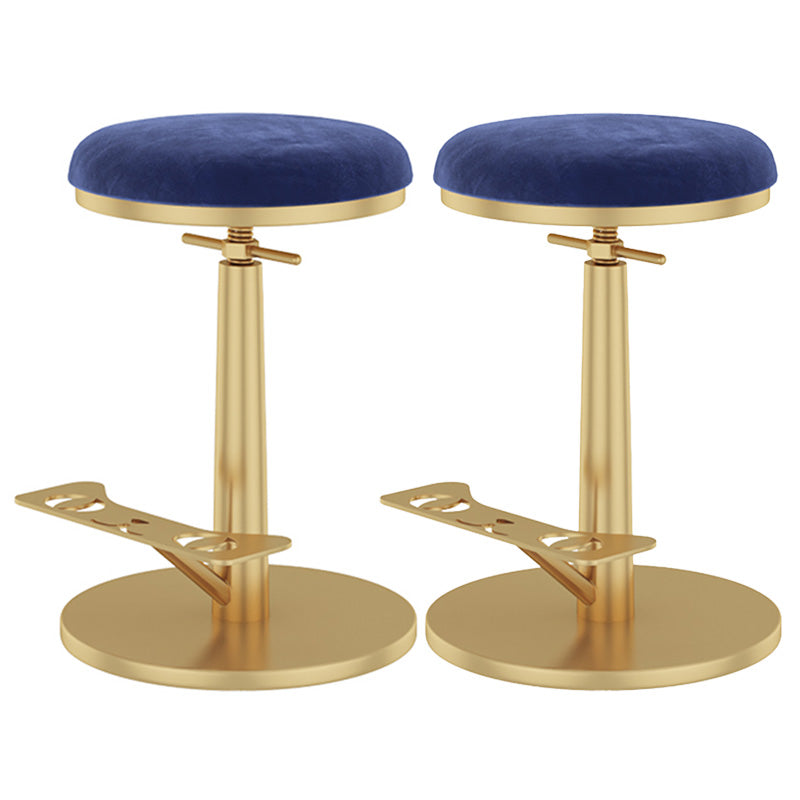 Indoor Footrest Counter Chair Adjustable Height Metal Swivel Counter Bar Stool