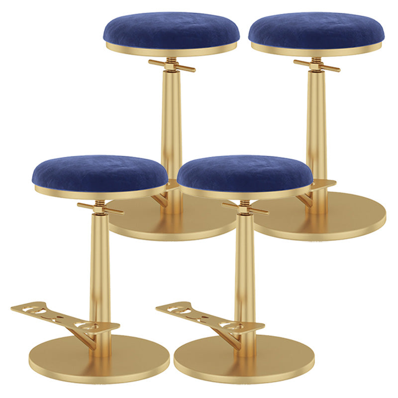 Indoor Footrest Counter Chair Adjustable Height Metal Swivel Counter Bar Stool