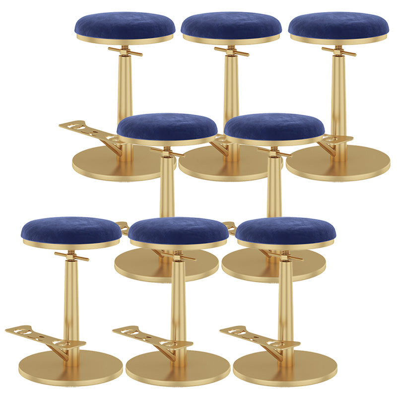Indoor Footrest Counter Chair Adjustable Height Metal Swivel Counter Bar Stool