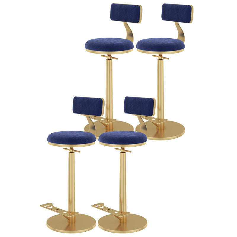 Indoor Footrest Counter Chair Adjustable Height Metal Swivel Counter Bar Stool