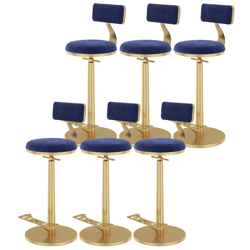 Indoor Footrest Counter Chair Adjustable Height Metal Swivel Counter Bar Stool