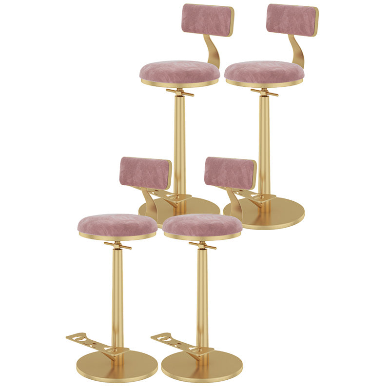 Indoor Footrest Counter Chair Adjustable Height Metal Swivel Counter Bar Stool