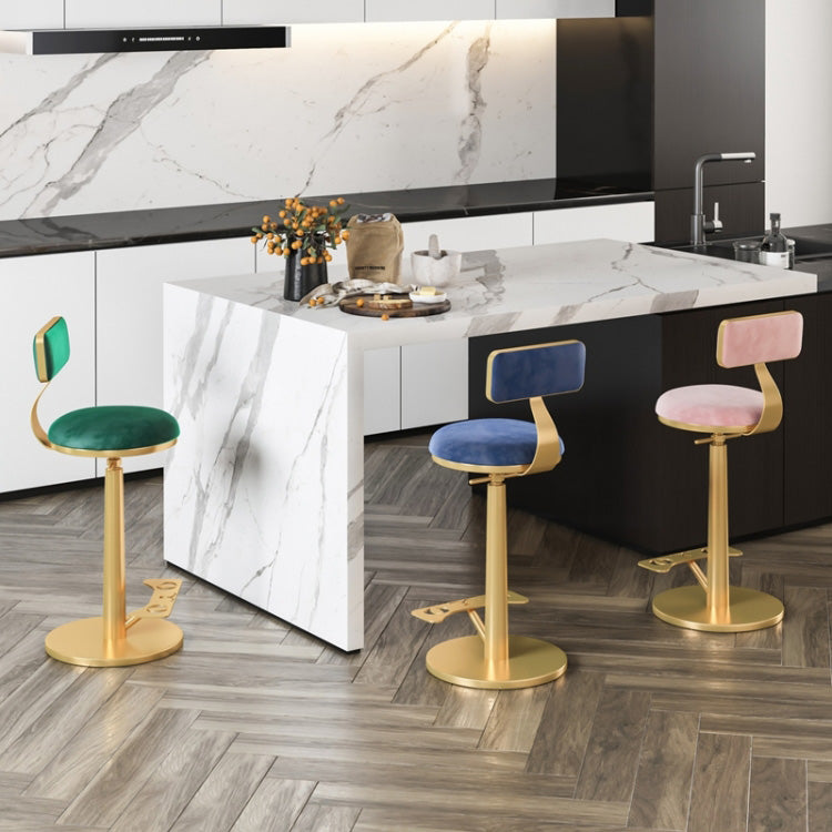 Indoor Footrest Counter Chair Adjustable Height Metal Swivel Counter Bar Stool