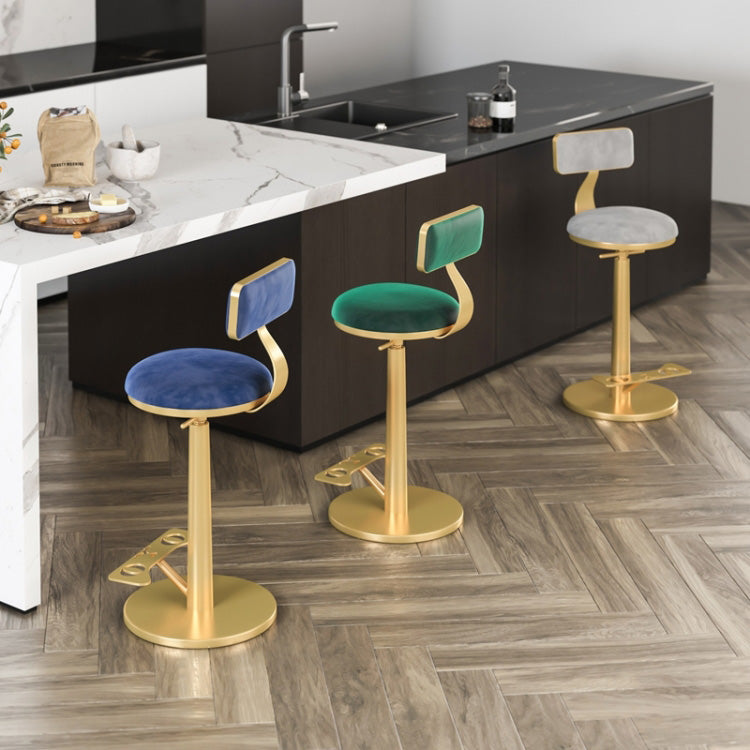 Indoor Footrest Counter Chair Adjustable Height Metal Swivel Counter Bar Stool