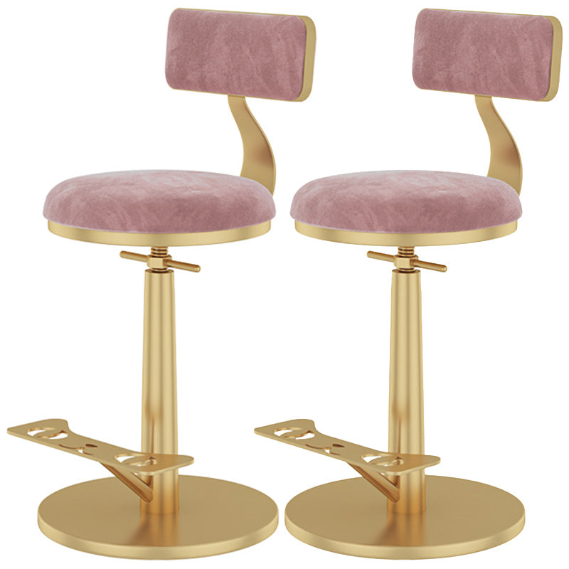 Indoor Footrest Counter Chair Adjustable Height Metal Swivel Counter Bar Stool