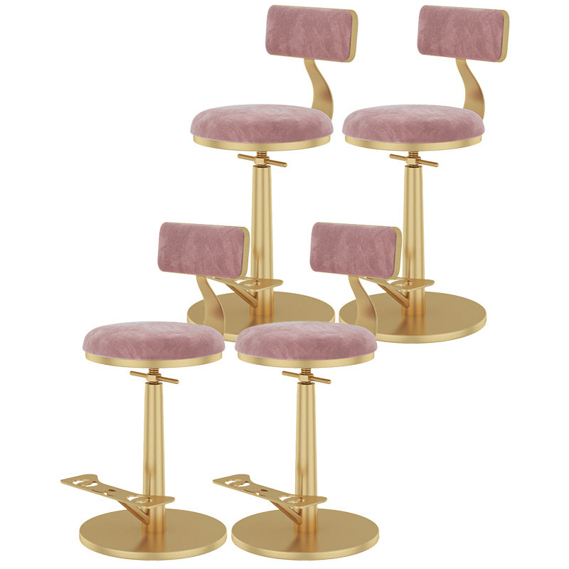 Indoor Footrest Counter Chair Adjustable Height Metal Swivel Counter Bar Stool