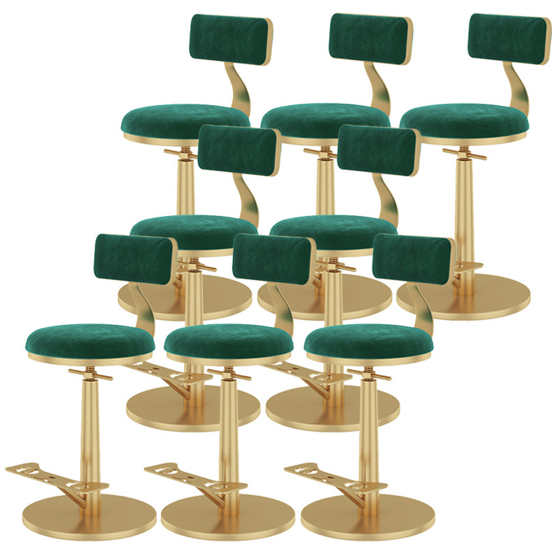 Indoor Footrest Counter Chair Adjustable Height Metal Swivel Counter Bar Stool