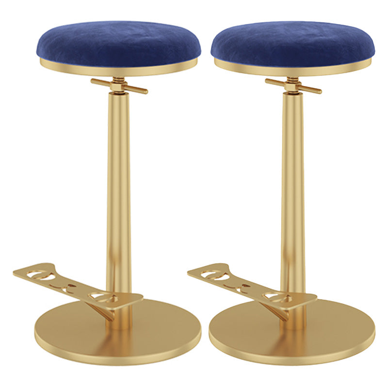 Indoor Footrest Counter Chair Adjustable Height Metal Swivel Counter Bar Stool