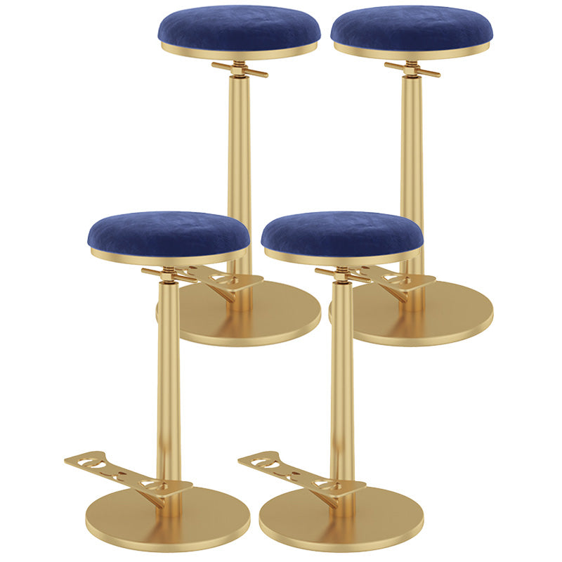Indoor Footrest Counter Chair Adjustable Height Metal Swivel Counter Bar Stool