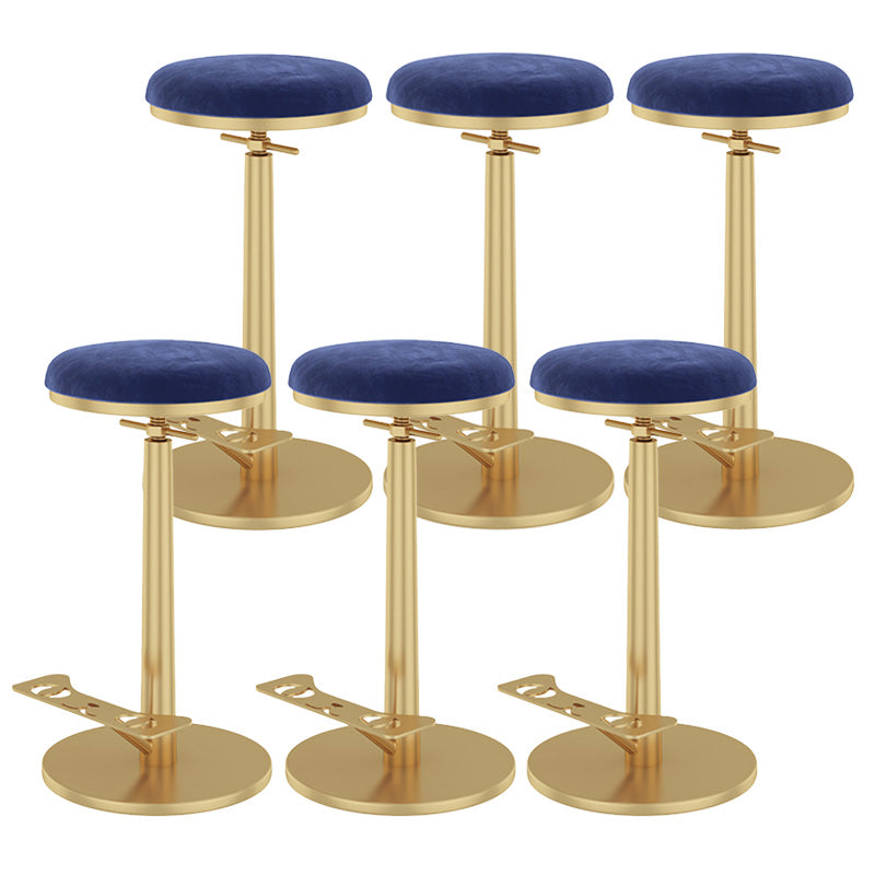 Indoor Footrest Counter Chair Adjustable Height Metal Swivel Counter Bar Stool