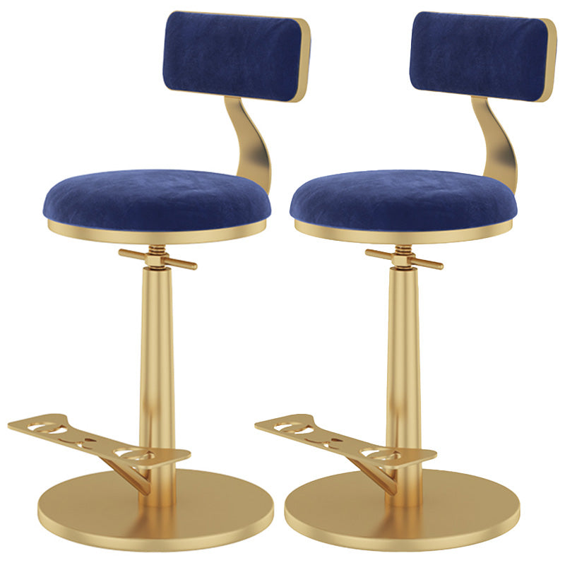 Indoor Footrest Counter Chair Adjustable Height Metal Swivel Counter Bar Stool