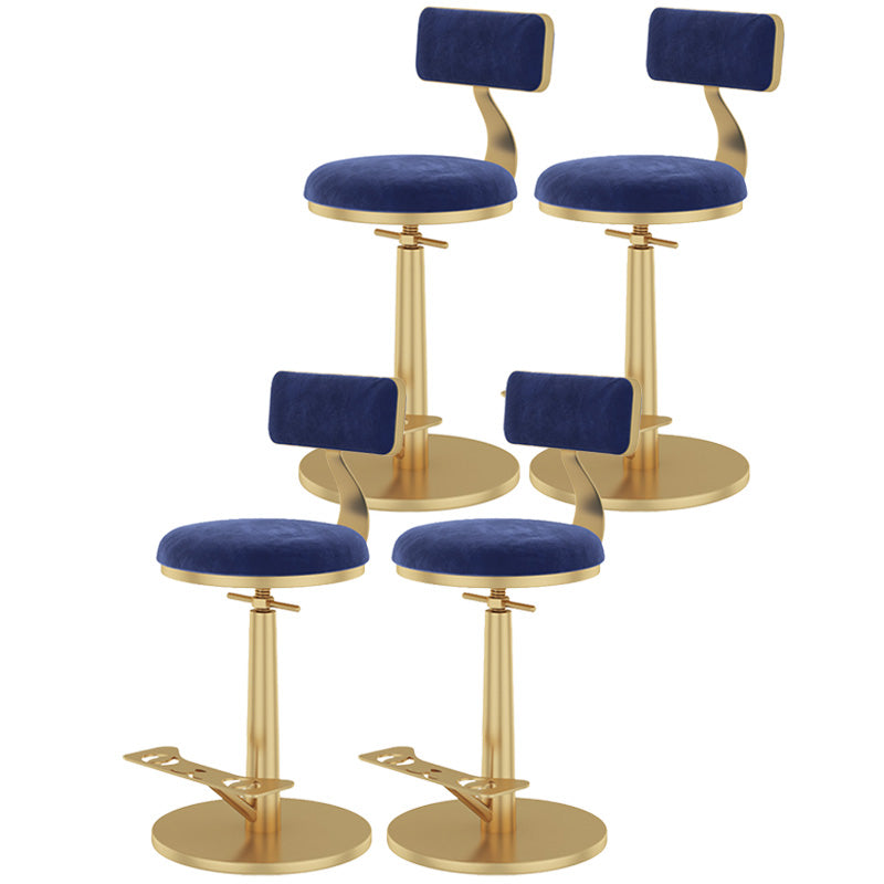 Indoor Footrest Counter Chair Adjustable Height Metal Swivel Counter Bar Stool
