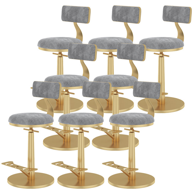 Indoor Footrest Counter Chair Adjustable Height Metal Swivel Counter Bar Stool