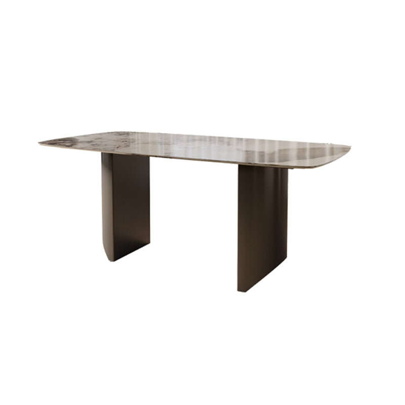 Modern Rectangle Dining Table Set 1/4/5/7 Pieces Sintered Stone Top Dinette Set