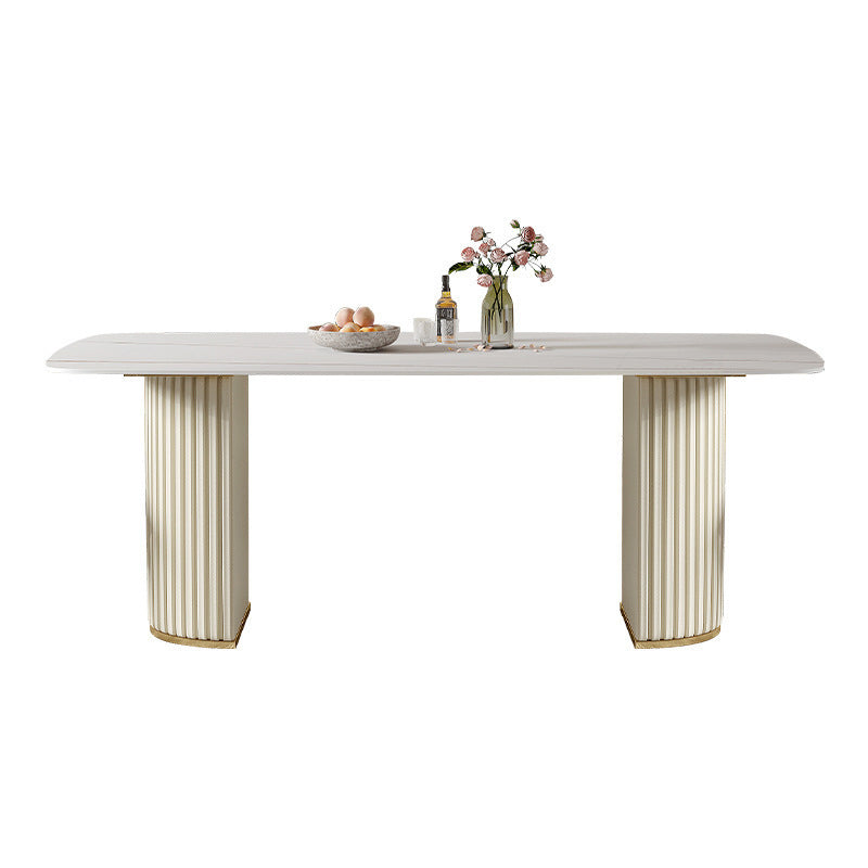 Nordic Sintered Stone Top Dining Set Rectangle 1/2/5/7 Pieces Dining Room Table Set