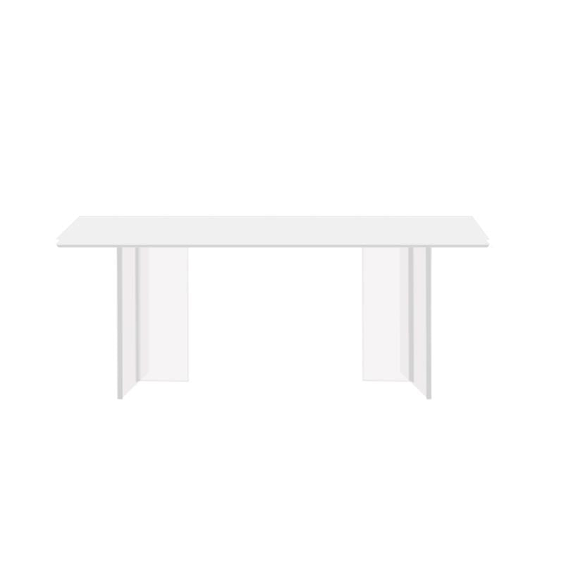Simple Style Dining Table Acrylic Legs Table Home Rectangle Dining Table